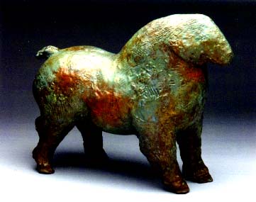 The Bronze sculpture Chinese Rainbow, by William Schaaf.
